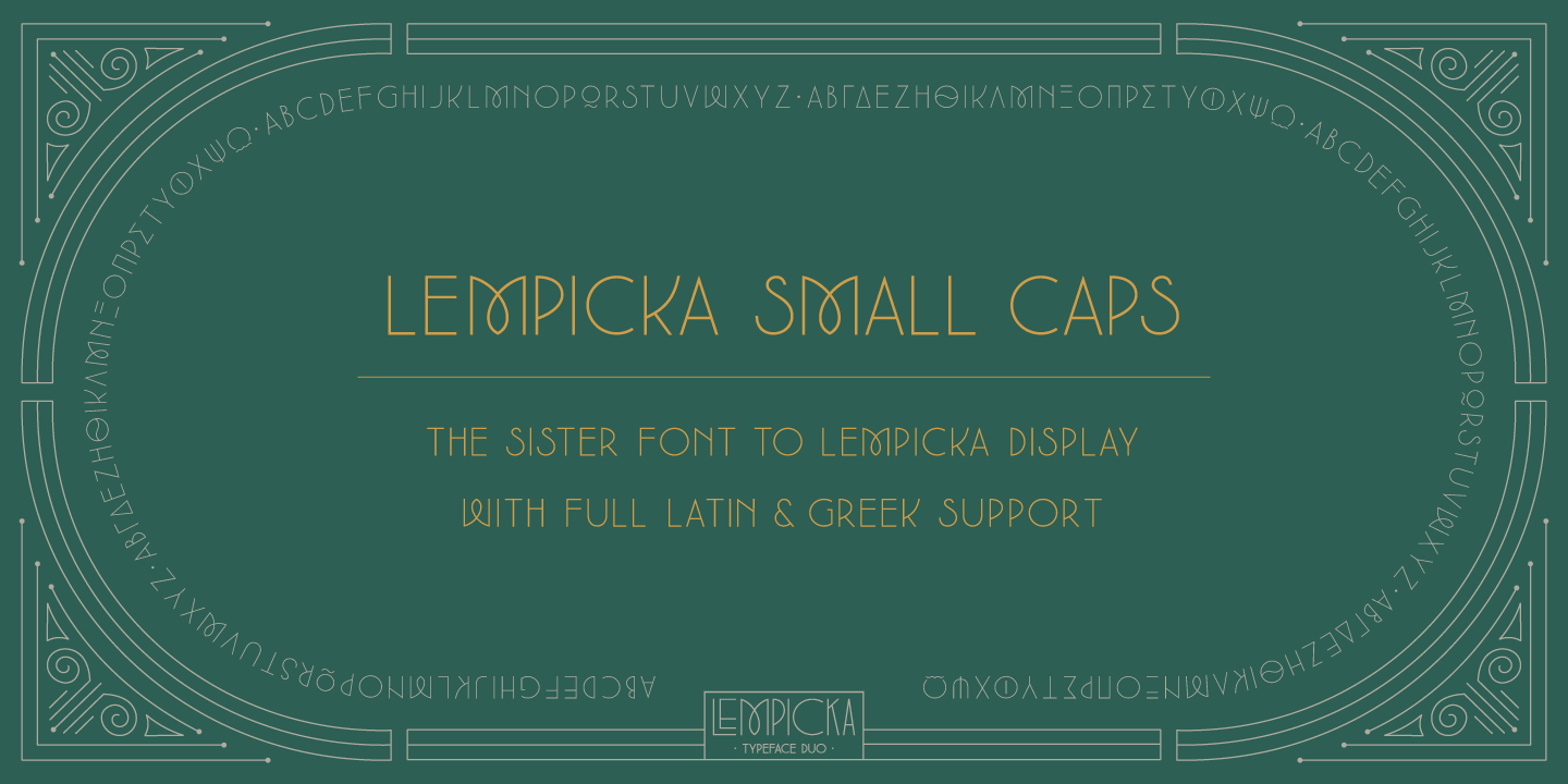 Lempicka Small Caps Font preview